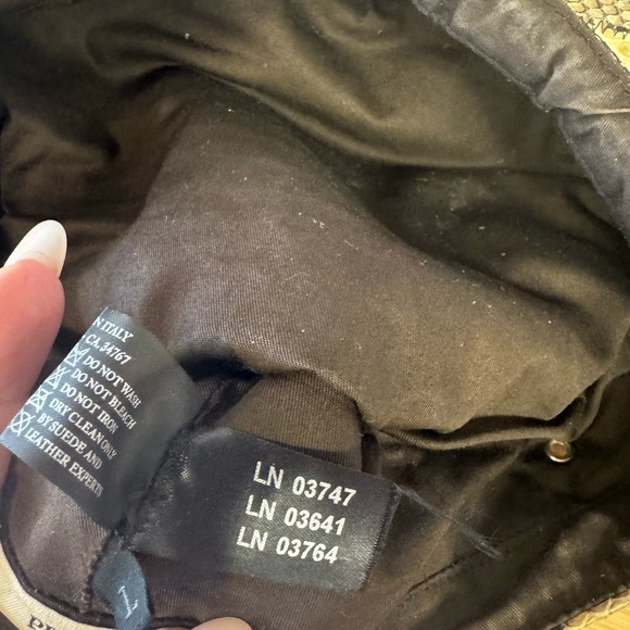 Prada original authentic unisex Hat Cap vintage Python Leather - Picture 9 of 10